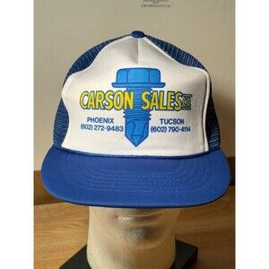 Vintage Carson‎ Sales Co. Phoenix Tucson Arizona Trucker Mesh Snapback Hat